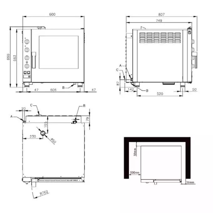 Piec konwekcyjno-parowy manualny, Redfox EPM 0523 E 00025440